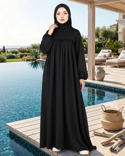 بوركيني عصري  بتصميم واسع  من 3 قطع، مقاوم للماء NOUR